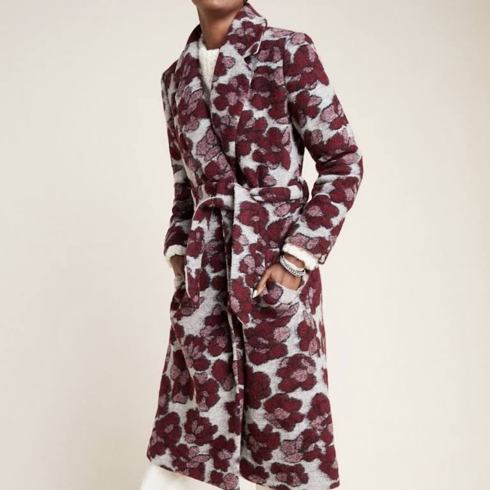 Hutch Marianne Wool Blend Wrap Coat Jacket Size XL